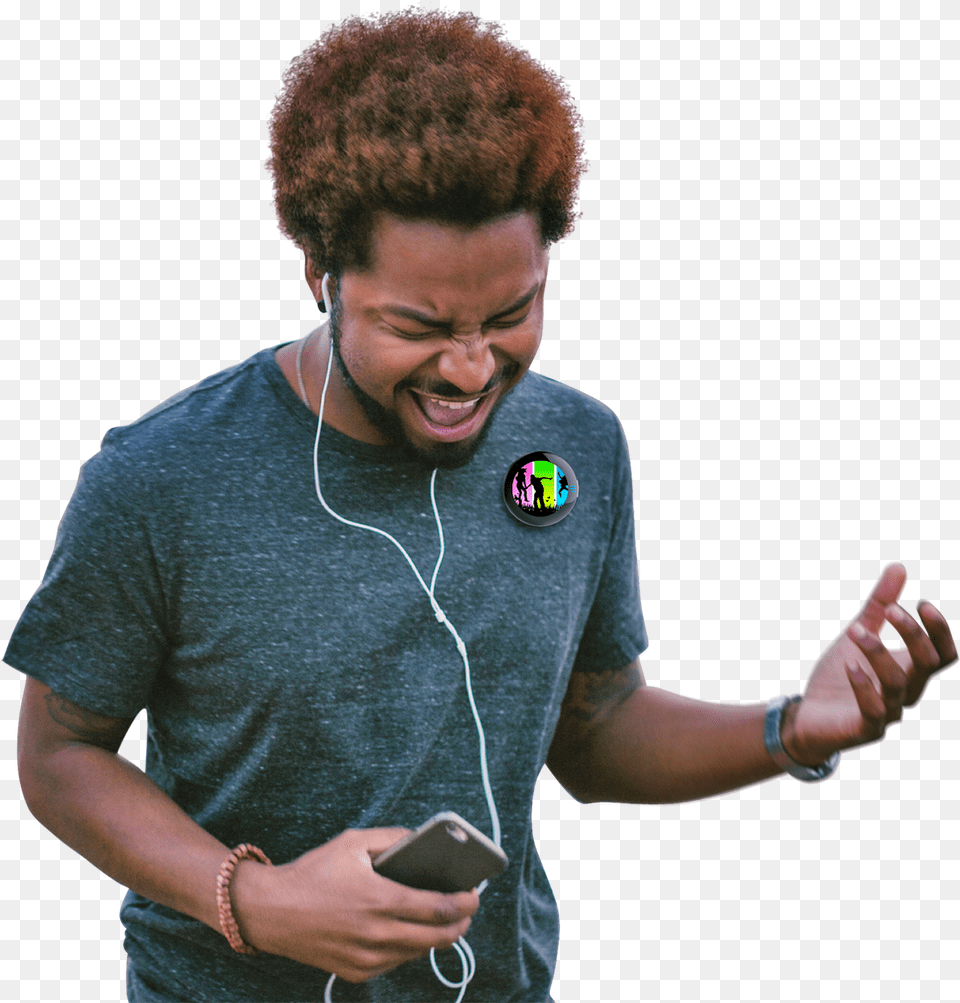 Button Employs Bluetooth Low Energy Afro, Body Part, Person, Finger, Hand Free Transparent Png