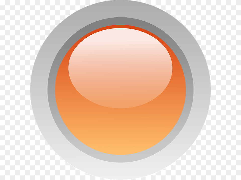 Button Glossy Round Orange Led Orange, Sphere, Nature, Outdoors, Sky Free Png Download