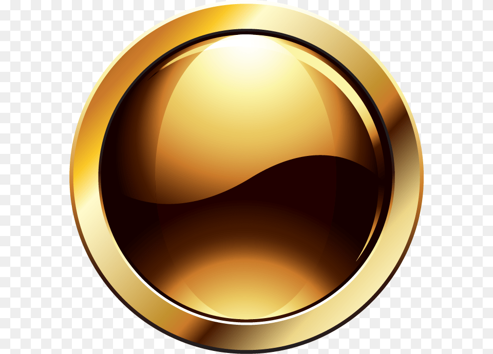 Button Gold, Bronze, Disk Png