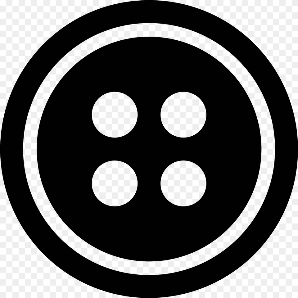 Button Icon Black And White, Gray Free Png