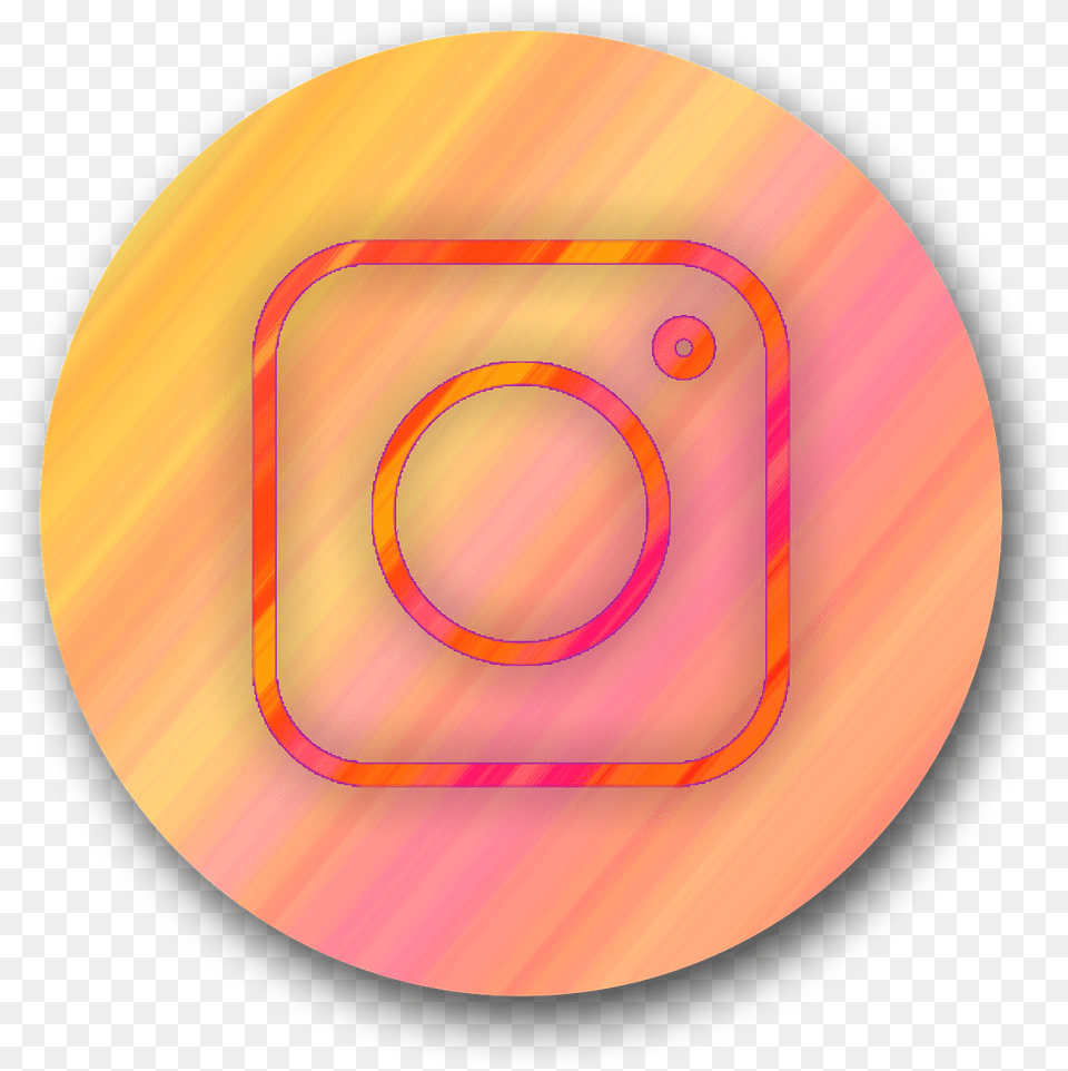 Button Network Social Icon Instagram Circle, Hoop, Spiral, Disk Png Image