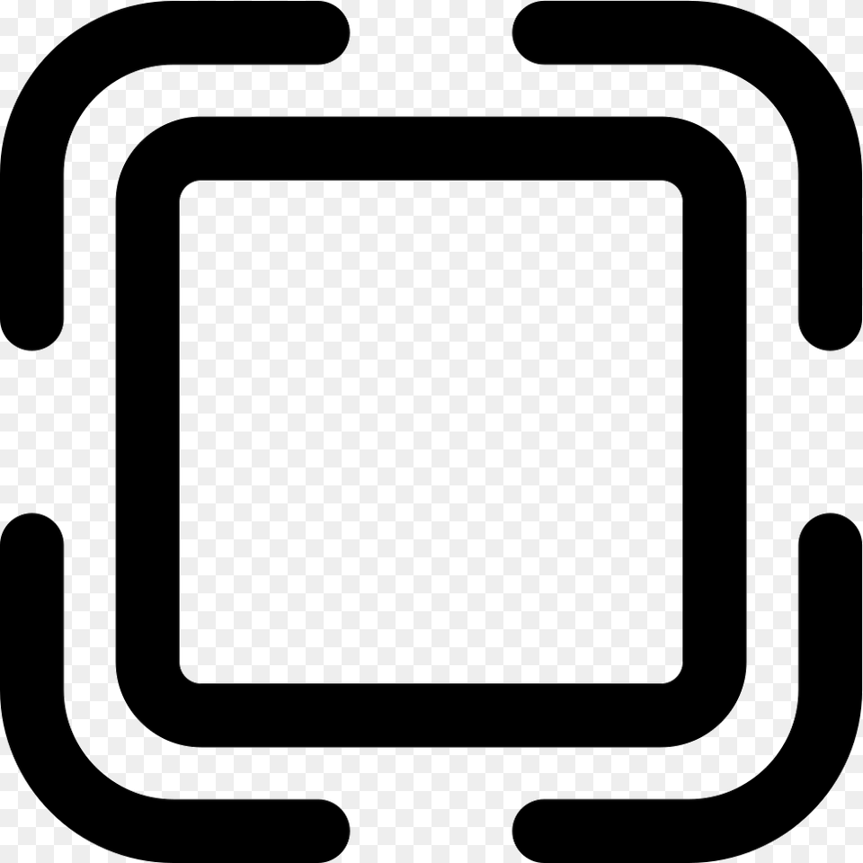 Button Outline Of Rounded Square Shape Comments Square Shape Logo, Electronics, Hardware Png Image
