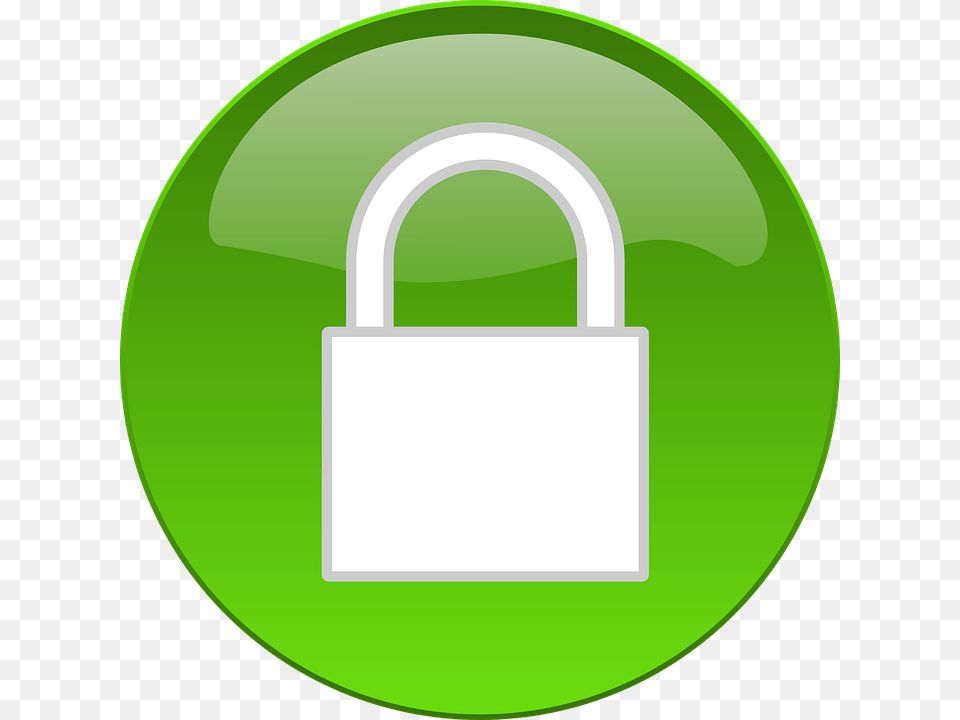 Button Padlock Security Lock Secure Icon Web Padlock Green, Disk Free Png
