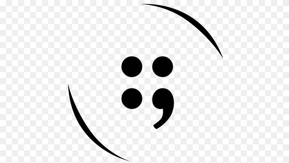 Button Semicolon Logo Transparent, Gray Free Png Download