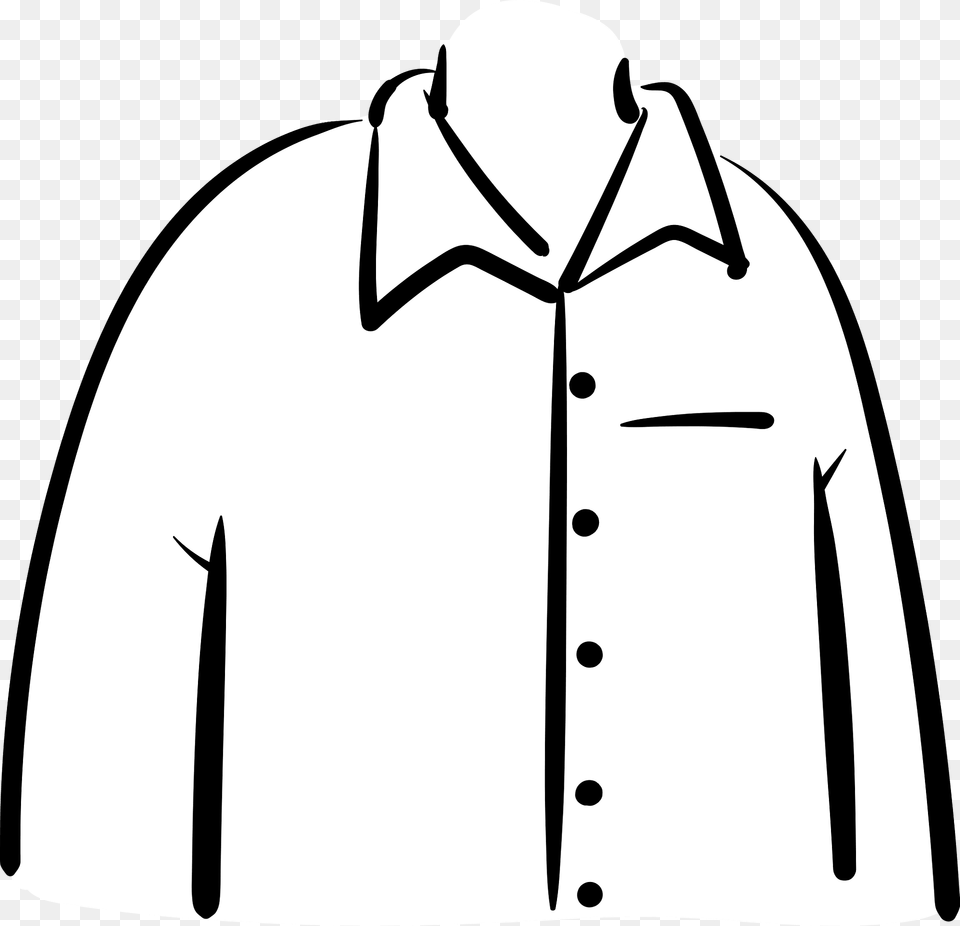 Button Shirt Clipart, Clothing, Coat, Long Sleeve, Sleeve Free Png Download
