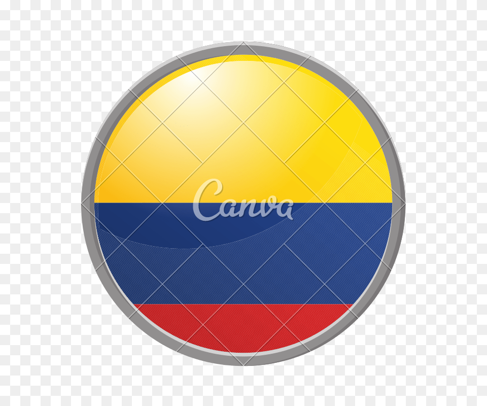 Button With Colombian Flag, Logo, Symbol Free Png