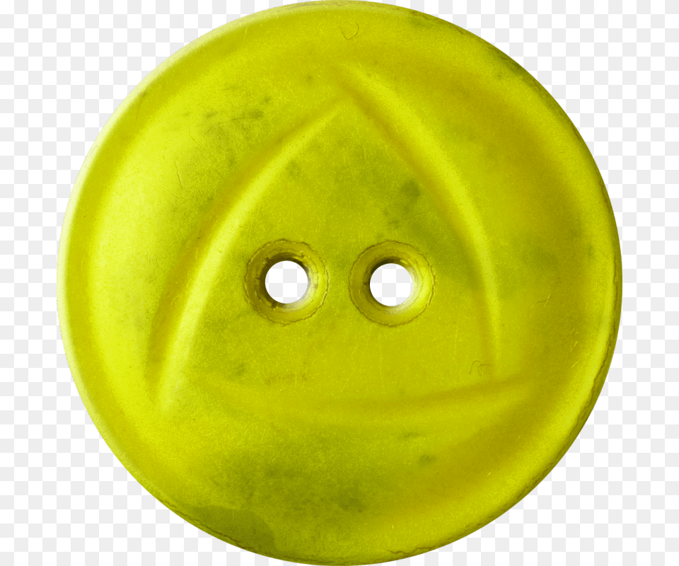Button With Rounded Triangle Design Yellow Circle, Plate Png Image