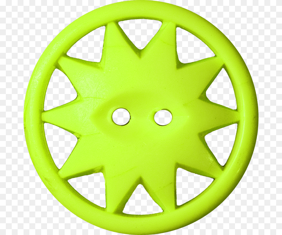 Button With Ten Pointed Star Inscribed In A Circle Hubcap, Machine, Wheel, Symbol Free Png
