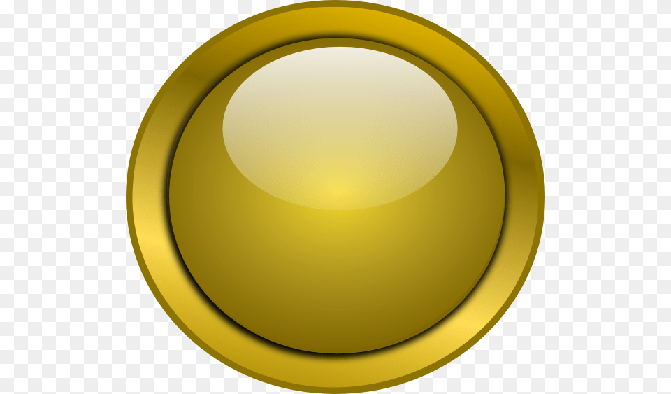 Button With Transparent Background, Sphere, Gold, Disk Free Png Download