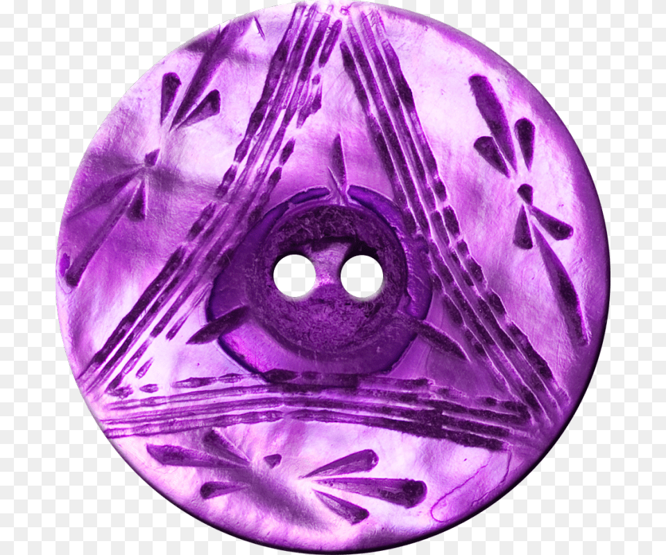 Button With Triangle And Floral Design Purple Design, Accessories, Gemstone, Jewelry, Sphere Png