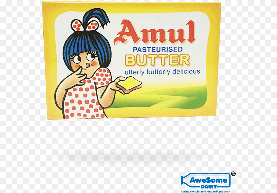 Buy 100g Amul Butter Onliine Amul Butter, Advertisement, Baby, Person, Poster Free Png