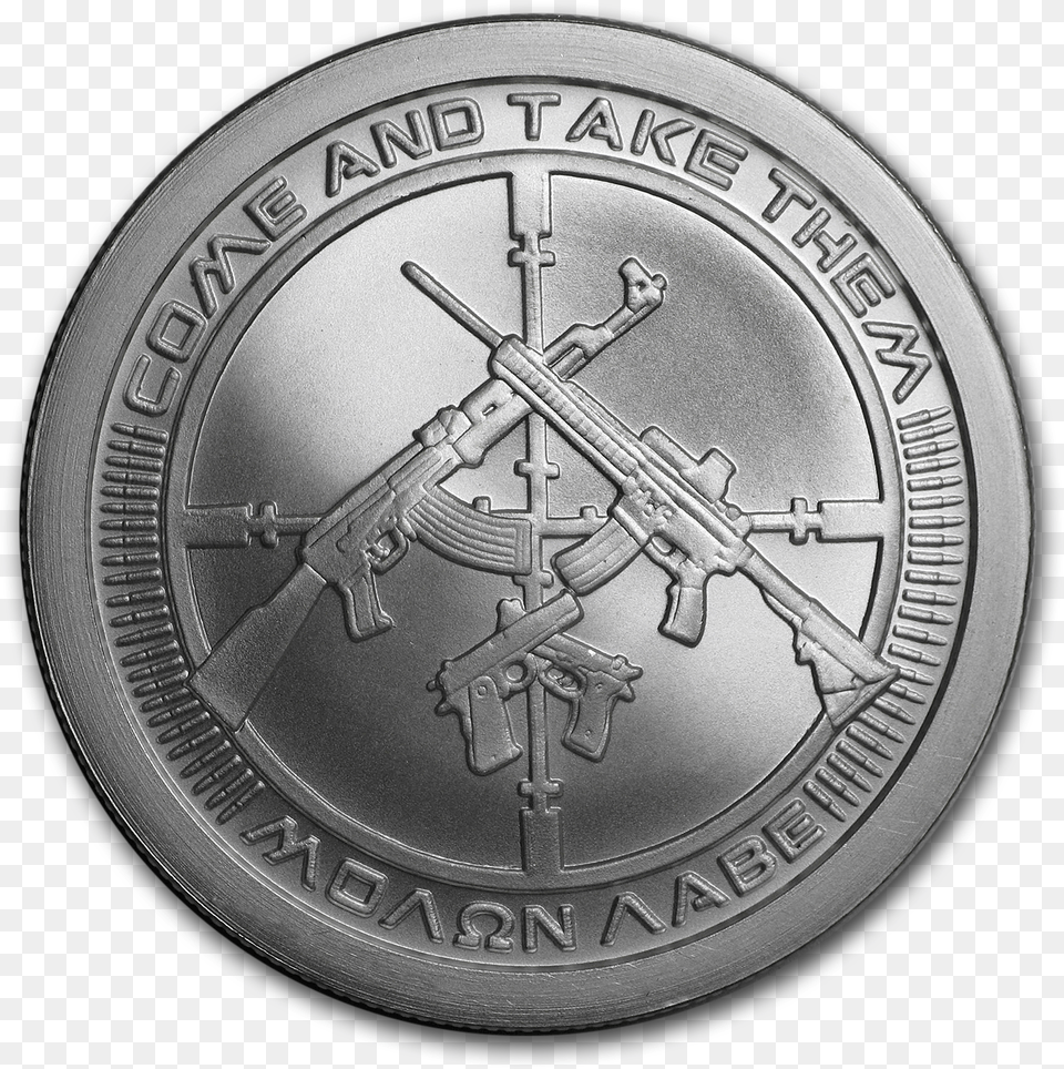 Buy 2019 1 Oz Silver Shield Round Quarter, Gun, Weapon, Coin, Money Png Image