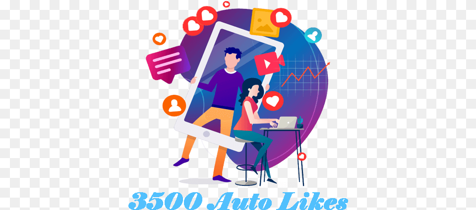 Buy 3500 Automatic Instagram Likes Social Media Management Clip Art, Adult, Person, Man, Male Free Png Download