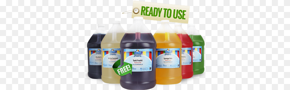 Buy 5 Gallons Get 1 Snow Cone Syrup Concentrate, Food, Seasoning, Bottle, Shaker Free Transparent Png