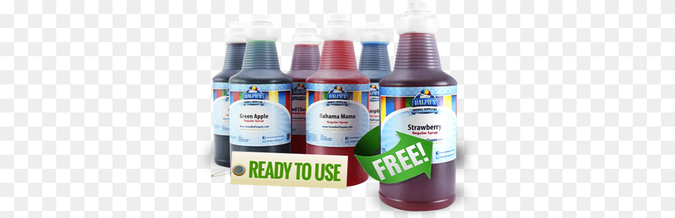 Buy 5 Quarts Of Ready To Use Flavors And Get One Snow Cone Syrup, Food, Seasoning, Bottle, Shaker Png