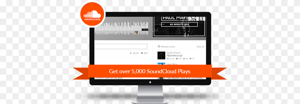 Buy 5000 Soundcloud Plays Boost Soundcloud, Monitor, Computer Hardware, Electronics, File Free Png Download