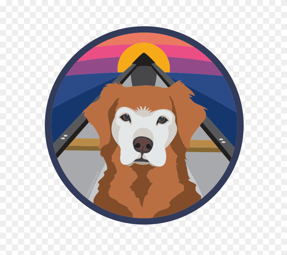 Buy A Golden Retriever Sticker Adventure Dog Stickers, Disk, Animal, Bear, Mammal Png