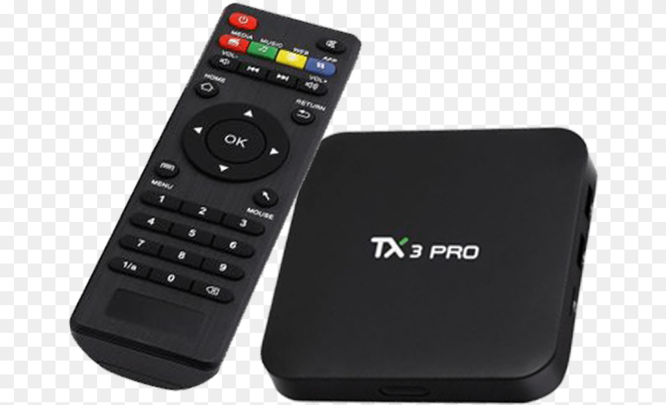 Buy Android Tv Box Tanix Tx3 Pro Niagara Android Tv Box Transparent, Electronics, Remote Control, Computer, Laptop Free Png Download