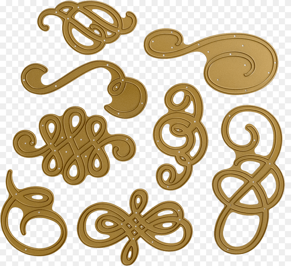 Buy Anna Griffin Fancy Flourishes Dies, Accessories, Earring, Jewelry, Bronze Png