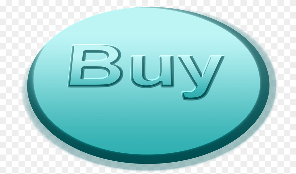 Buy Button Key Picture Shop Icon Button, Turquoise, Disk Free Png