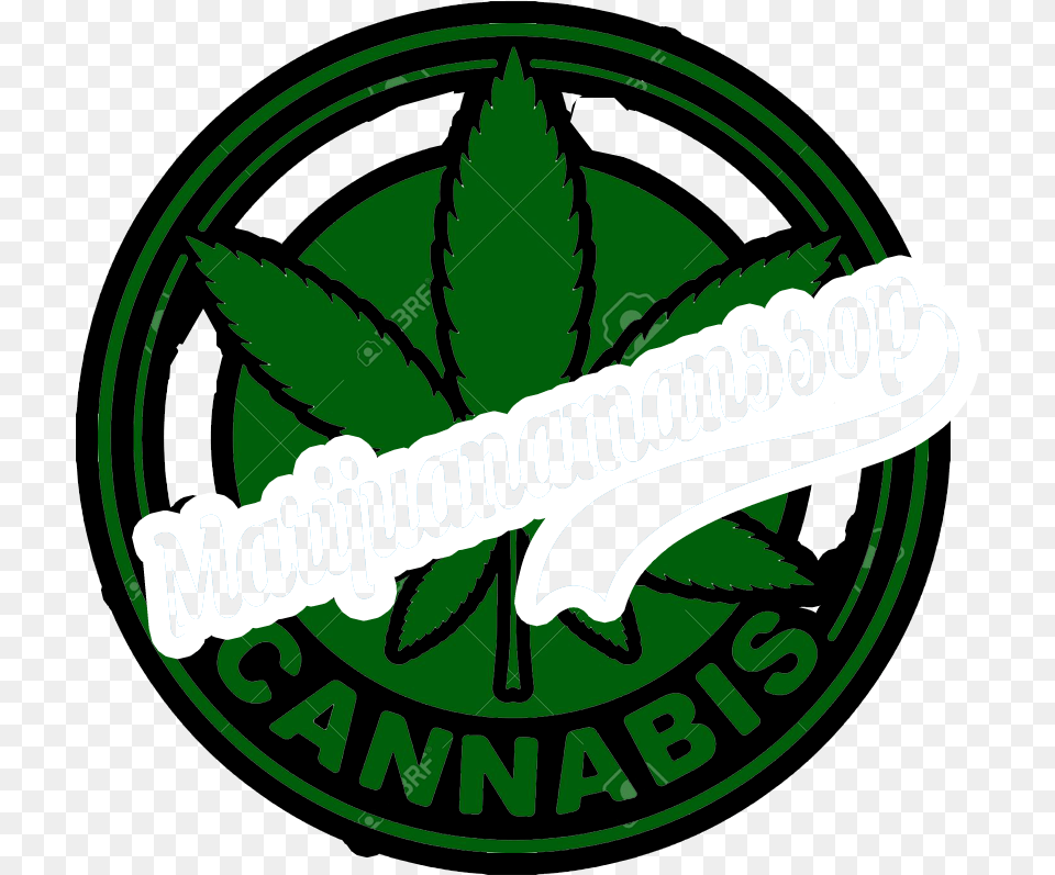 Buy Cbd Oil Emblem, Logo, Plant, Weed Free Png