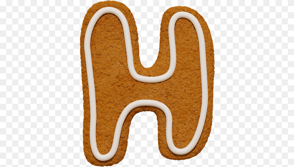 Buy Christmas Cookie Font To Bake Ginger Bread Letter H, Food, Sweets, Smoke Pipe, Gingerbread Free Png Download
