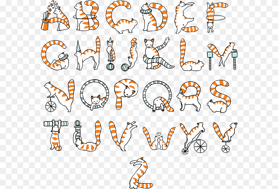 Buy Circus Cats Font And Watch Great Animal Typography Cat Font Letter, Text, Baby, Person, Art Png