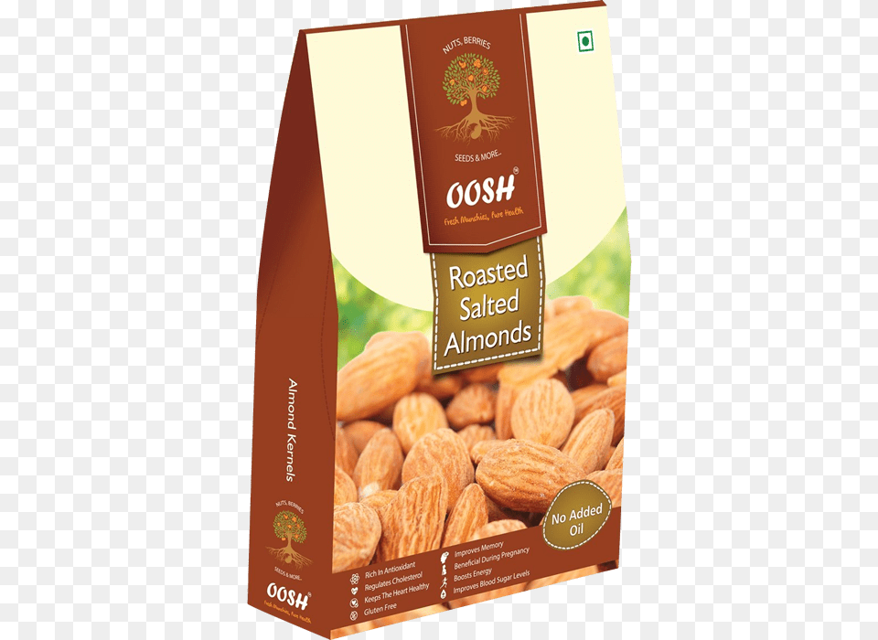 Buy Delicious Roasted Almonds From Oosh Delhi, Food, Produce, Almond, Grain Png