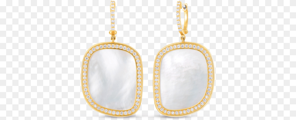 Buy Drop Earrings With Mother Of Pearl And Diamonds Earrings, Accessories, Earring, Jewelry, Gold Free Png