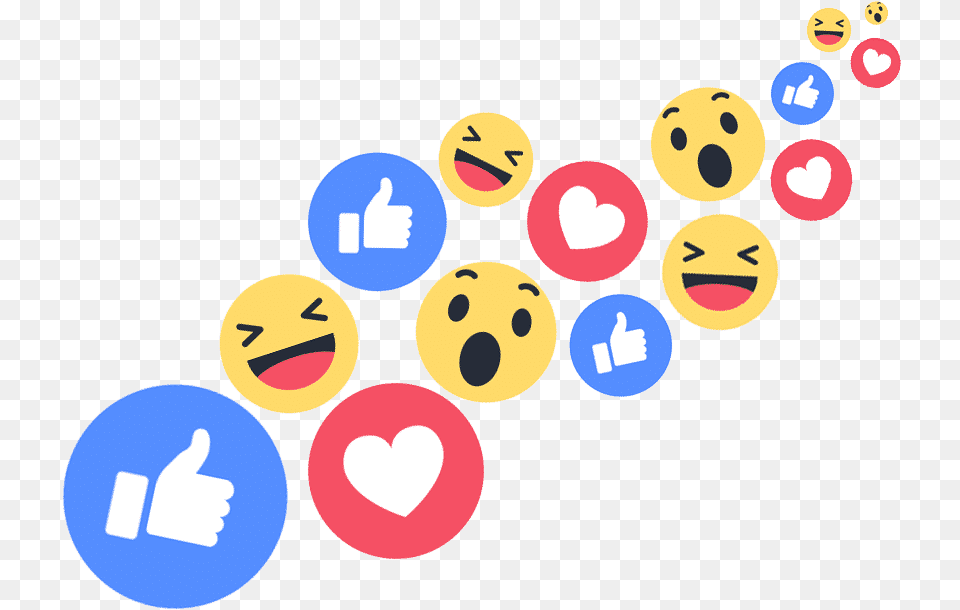 Buy Facebook Post Reactions Love Wow Sad Hahareactions Facebook Live Reactions, Symbol Free Png Download