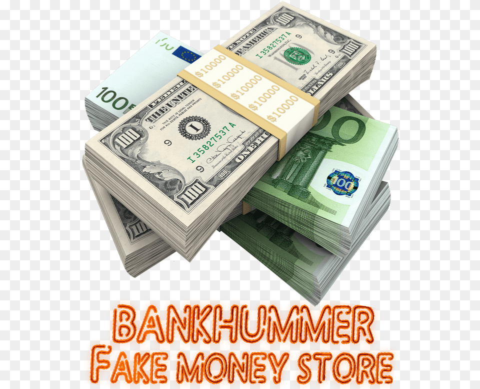 Buy Fake Money False Bills Counterfeit Dollars Euro Banknotes, Book, Publication, Dollar Free Png Download