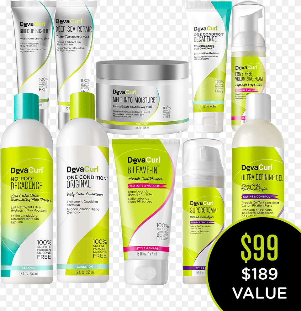 Buy Felicias Bundle From Devacurl Hair Products And Cosmetics, Bottle, Lotion Png