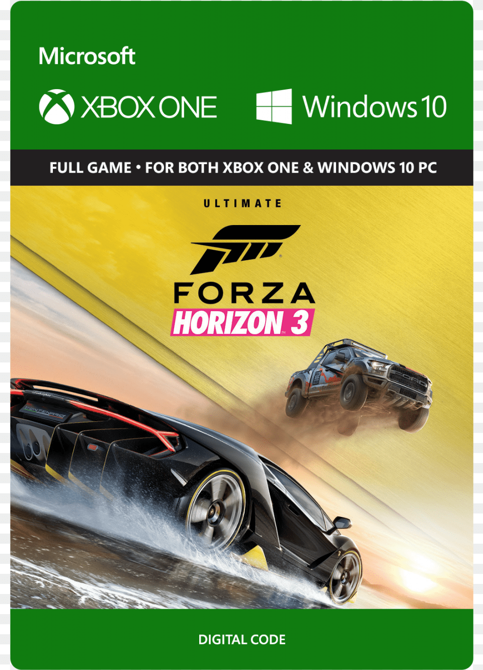 Buy Forza Horizon 3 Ultimate Edition Forza Horizon 3 Windows, Advertisement, Vehicle, Transportation, Poster Free Transparent Png