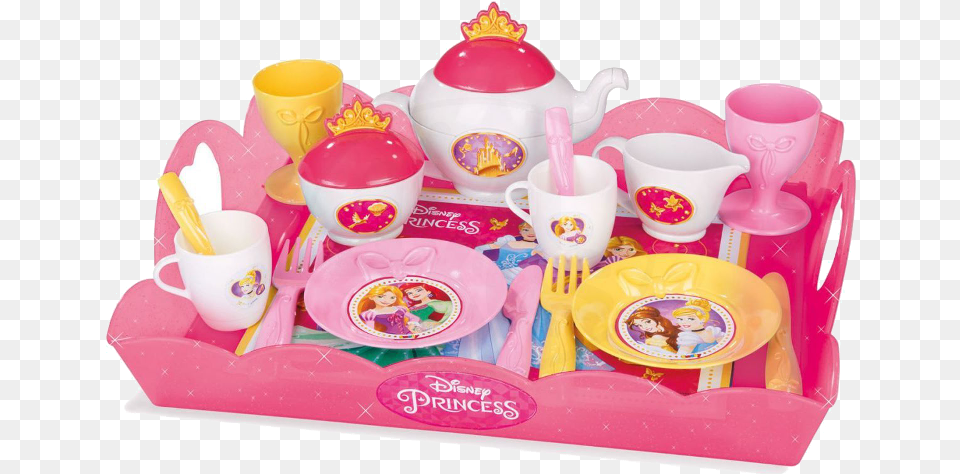 Buy Game Set Smoby Dp Tea Time Tray Xl Elkor Plateau Tea Time Princesse, Meal, Food, Lunch, Cup Free Transparent Png