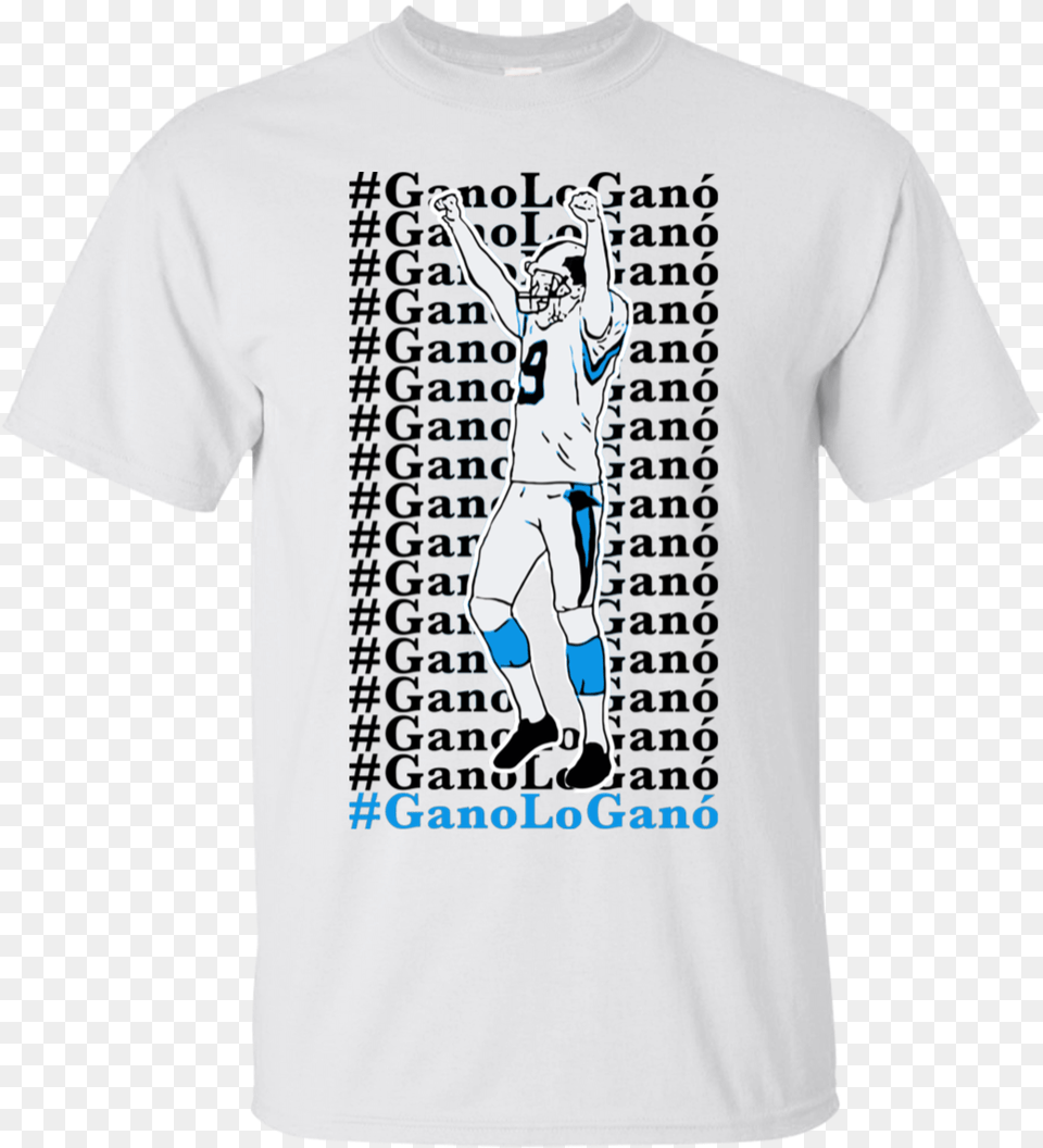 Buy Gano Lo Gan Carolina Panthers T Shirt Softball, Clothing, T-shirt, Person, Footwear Free Png