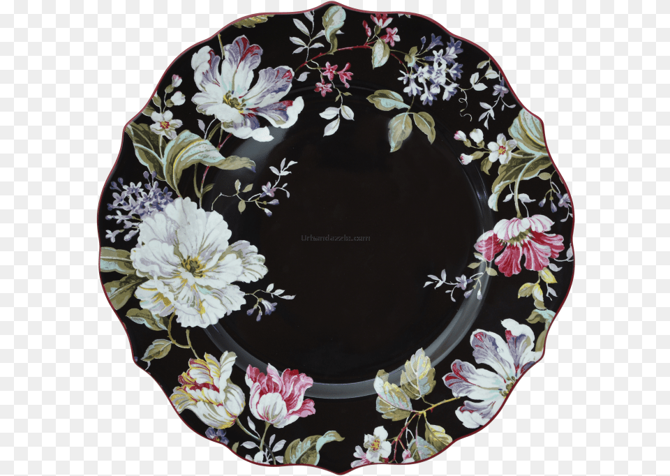 Buy Gisela Black Large Dinner Plate 27cm Online India Artificial Flower, Art, Porcelain, Platter, Meal Free Transparent Png