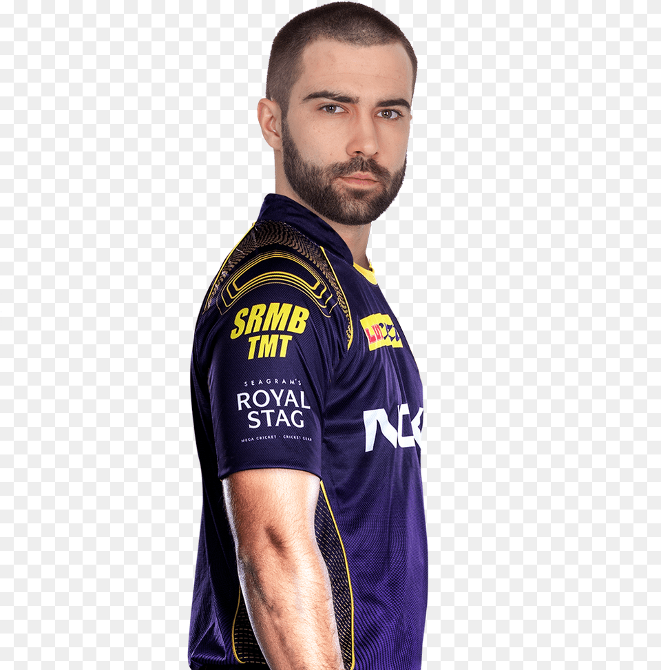Buy Kkr Replica Jersey 2018 Polo Shirt, Adult, Person, Man, Male Free Transparent Png
