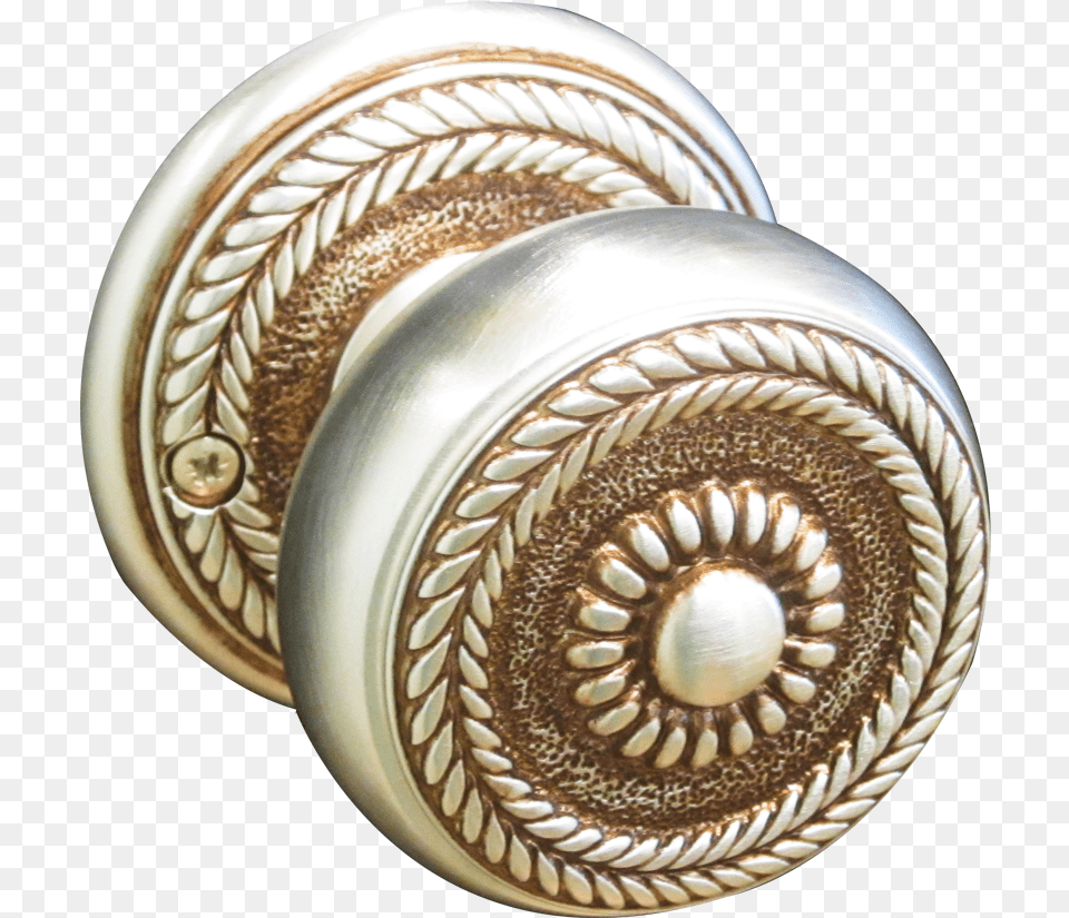 Buy Leningrado Door Knob Matt Silverold Gold Finish Old Silver Door Knob, Bronze, Accessories, Jewelry Free Png Download