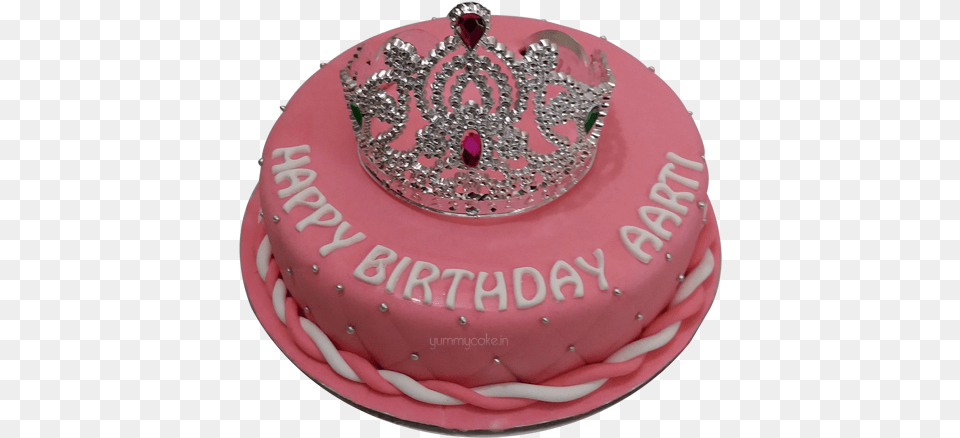 Buy Now Pink Cakes With Crown, Accessories, Birthday Cake, Cake, Cream Free Transparent Png