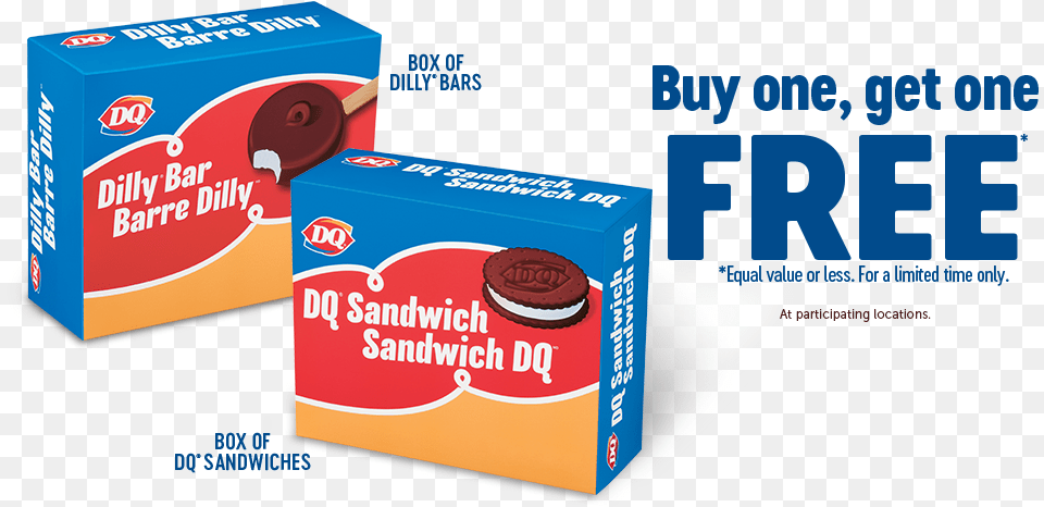 Buy One Get One Box Of Dilly Bars Or Dq Sandwiches Carton Png Image