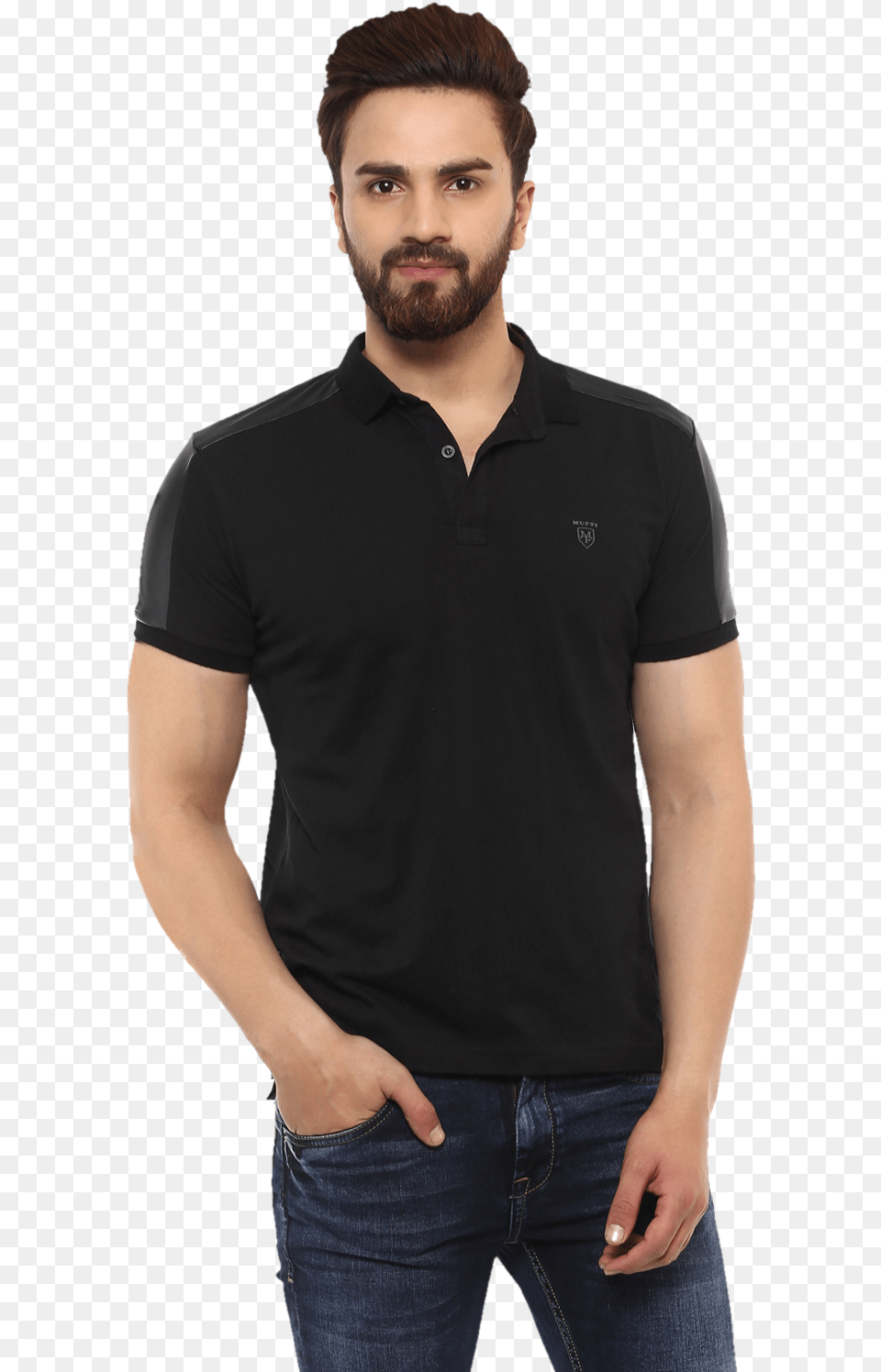 Buy Polo Plain Black Half Sleeves Shirt Online Mens, T-shirt, Clothing, Face, Head Png Image