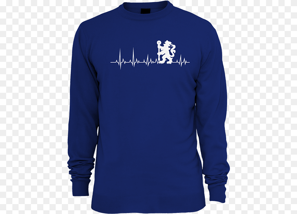 Buy Printed Sweatshirts Chelsea Fc Heartbeat Sweatshirt Christmas Jumper, Clothing, Long Sleeve, Sleeve, Knitwear Free Png Download