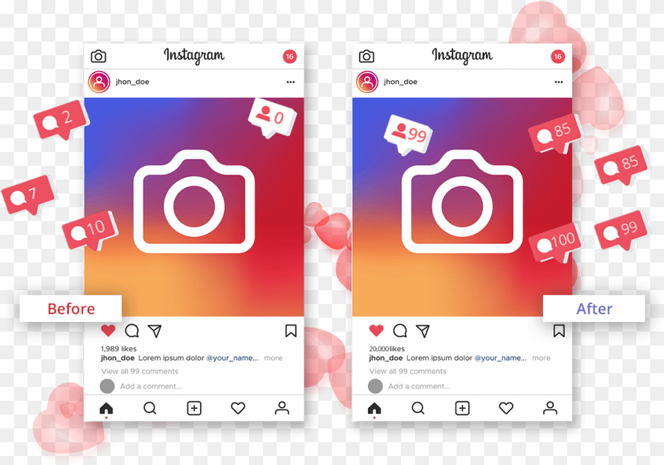 Buy Real Instagram Likes Cheap Price Phone On Instagram Background, Text, Electronics Png Image