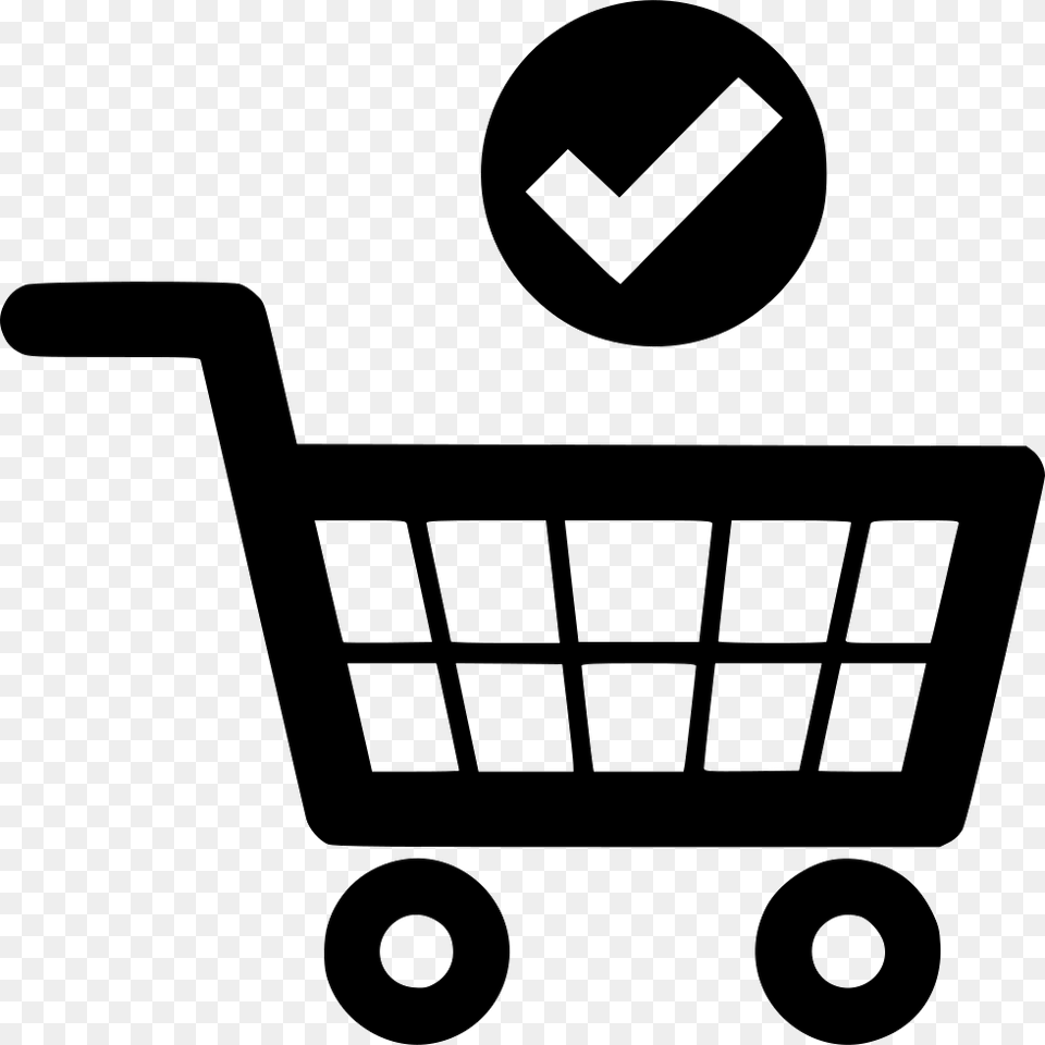 Buy Shopping Cart Approve Ok Tick Ecommerce Shopping Cart Icon, Shopping Cart, Device, Grass, Lawn Free Transparent Png