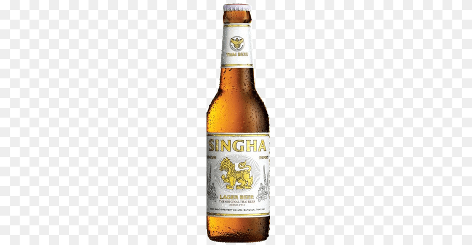 Buy Singha Premium Lager, Alcohol, Beer, Beer Bottle, Beverage Free Transparent Png