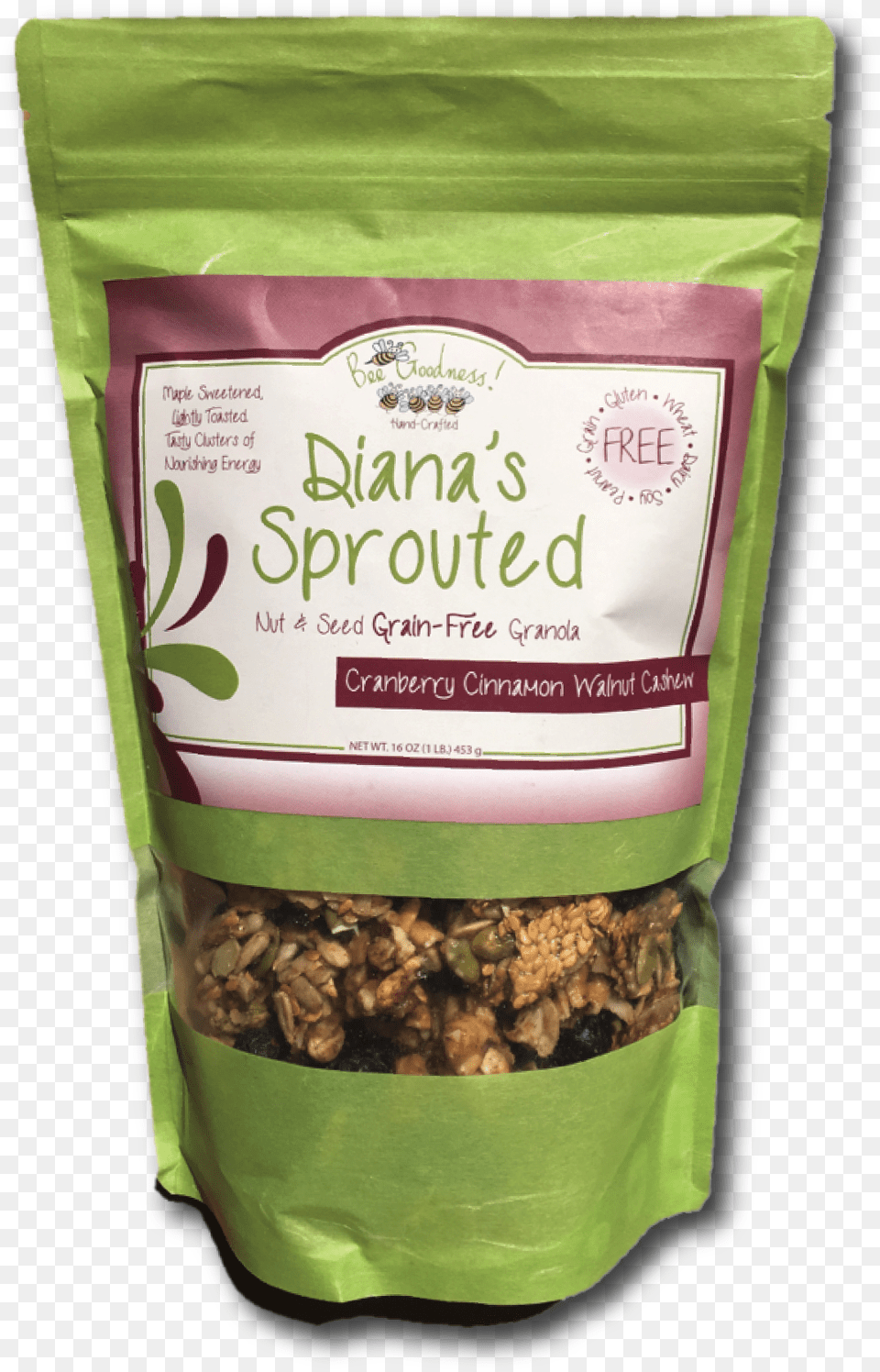 Buy Sprouted Cranberry Cinnamon Walnut Cashew Granola Walnut, Food, Grain, Produce, Ketchup Free Png