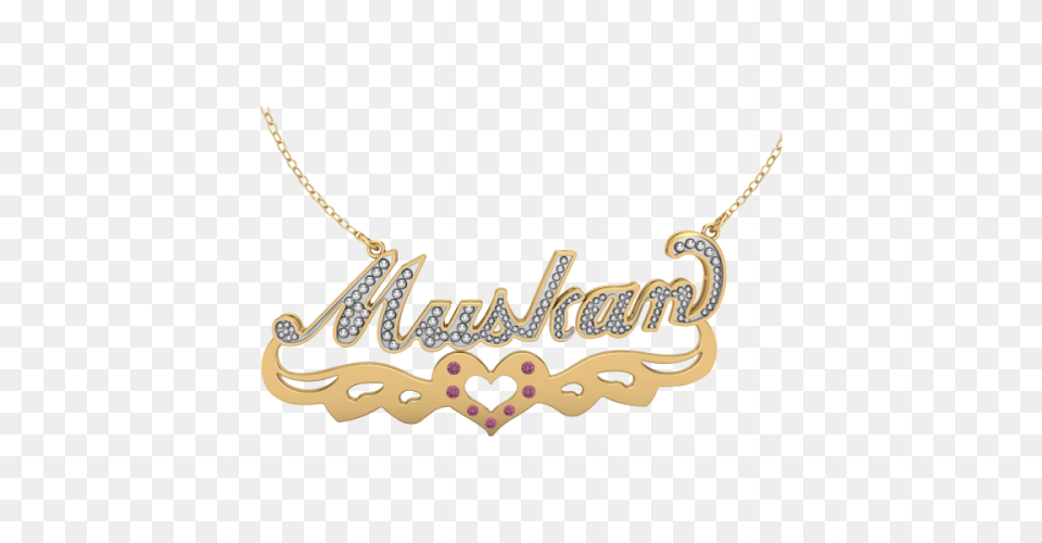 Buy Stunning Bold Fying Heart Style Personalized Bling Name, Accessories, Jewelry, Necklace, Smoke Pipe Free Png Download