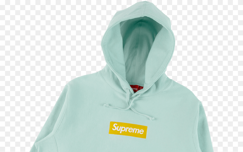 Buy Supreme Box Logo Fw 17 Ice Blue Supreme, Sweatshirt, Clothing, Hood, Hoodie Free Png