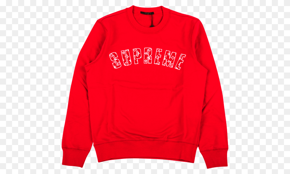 Buy Supreme X Louis Vuitton Arc Logo Crewneck Sweatshirt, Clothing, Hoodie, Knitwear, Sweater Png Image