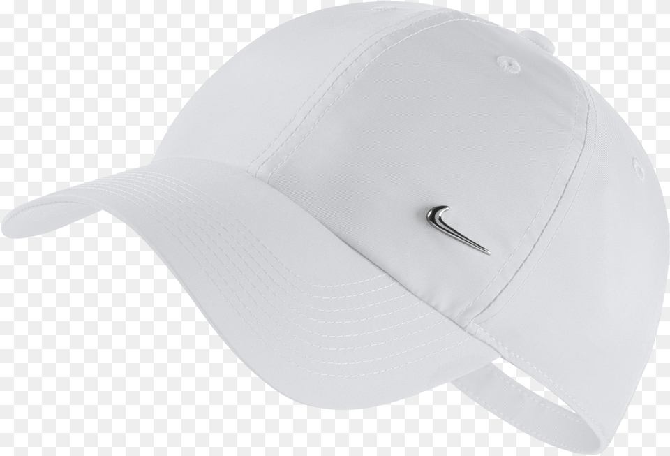 Buy U Nk H86 Cap Metal Swoosh From Nike In White Nike, Baseball Cap, Clothing, Hat, Hardhat Free Png Download